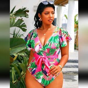 One piece bathing suit plus size OX